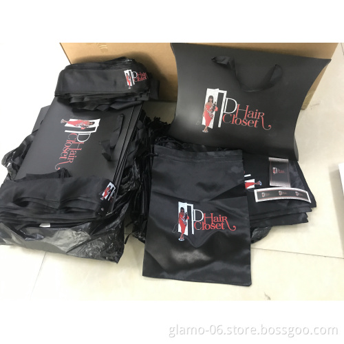 Design Logo Hair Extension Packaging,Beautiful Satin Hair Extension Packaging Bags
